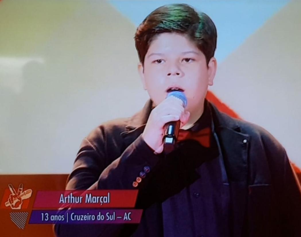 Arthur Marçal, do Conservatório Musical do Juruá, é o novo representante do Acre no The Voice Brasil Kids